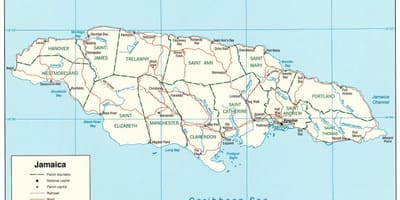 ஜமைக்காவின் வரைபடம்