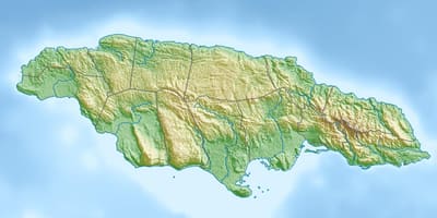 வரைபடம் நிவாரண ஜமைக்கா